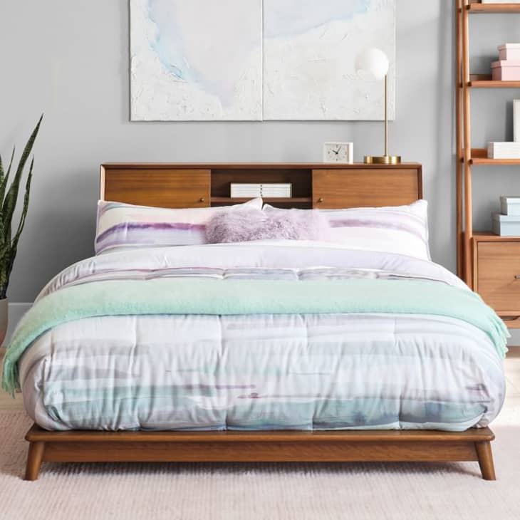 West elm queen storage bed deals